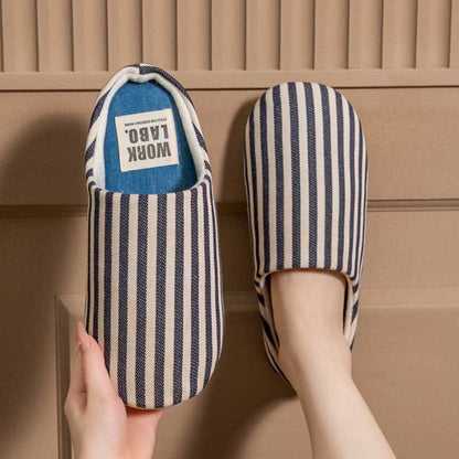 Chaussons rayés grande taille