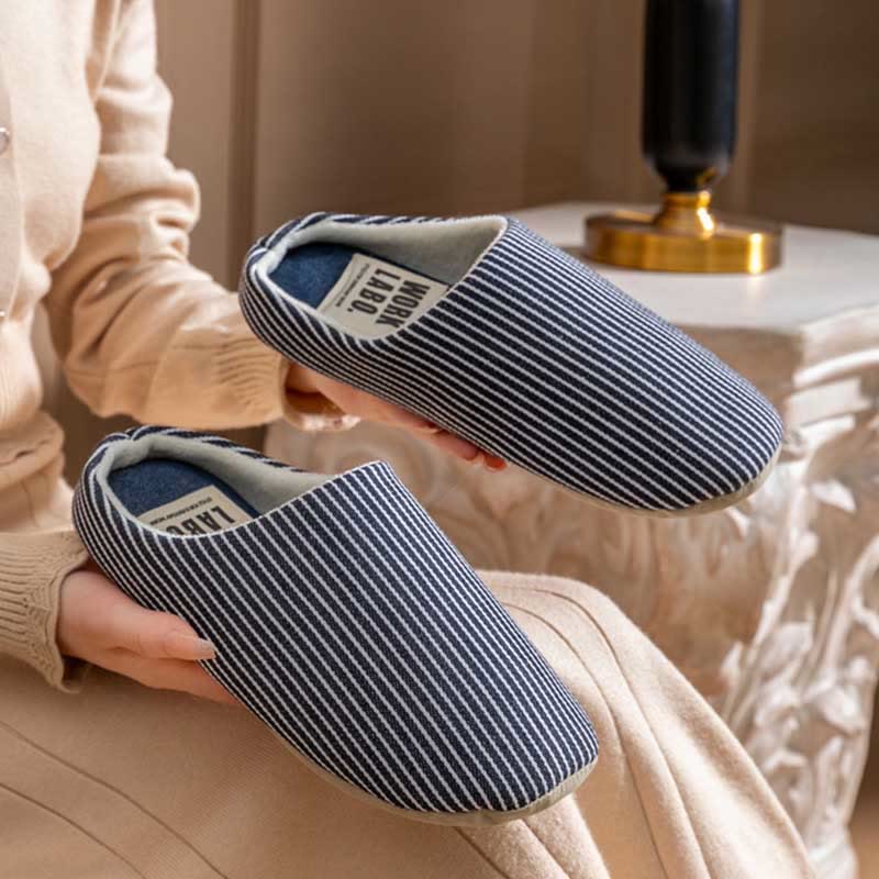 Chaussons rayés grande taille