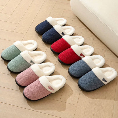 Chaussons en peluche à semelle souple grande taille - image 0