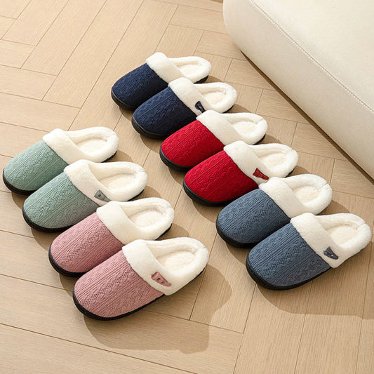 Chaussons en peluche à semelle souple grande taille - image 0