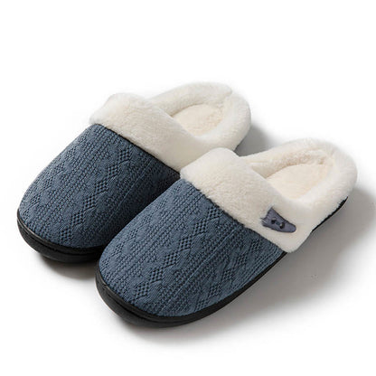 Chaussons en peluche à semelle souple grande taille - Gris foncé - États-Unis 9-10 - image 10