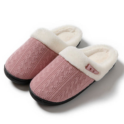 Chaussons en peluche à semelle souple grande taille - Rose - États-Unis 9-10 - image 12