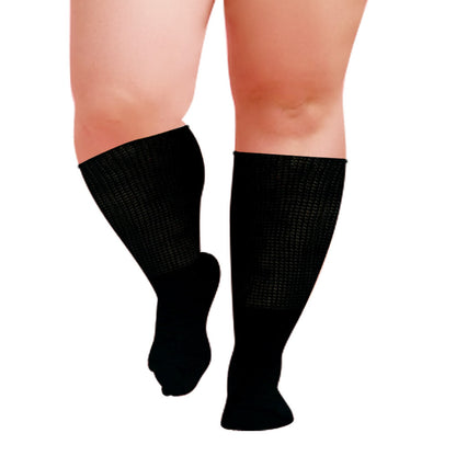 Chaussettes hautes pour diabétiques, très amples, grande taille (3 paires) - image 1