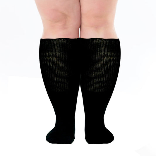 Chaussettes hautes pour diabétiques, très amples, grande taille (3 paires)