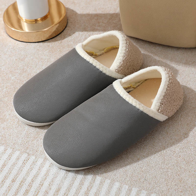 Chaussons-chaussettes 2 en 1 grande taille - Gris - XL - image 2