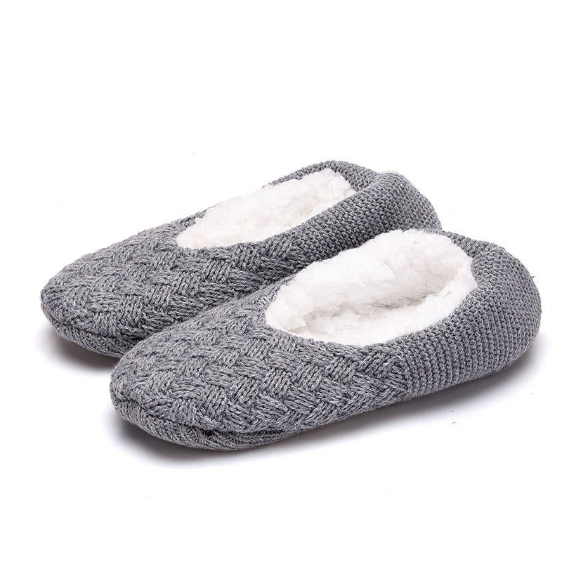 Chaussons-chaussettes antidérapants grande taille - Gris clair - EU43-45 (US9-11) - image 3