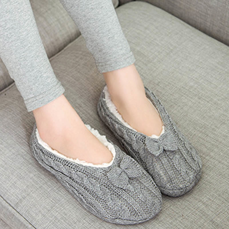 Chaussons-chaussettes à nœud papillon grande taille - image 1