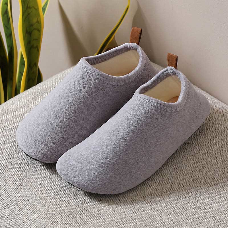 Chaussons-chaussettes en polaire grande taille - Gris - 2XL - image 17