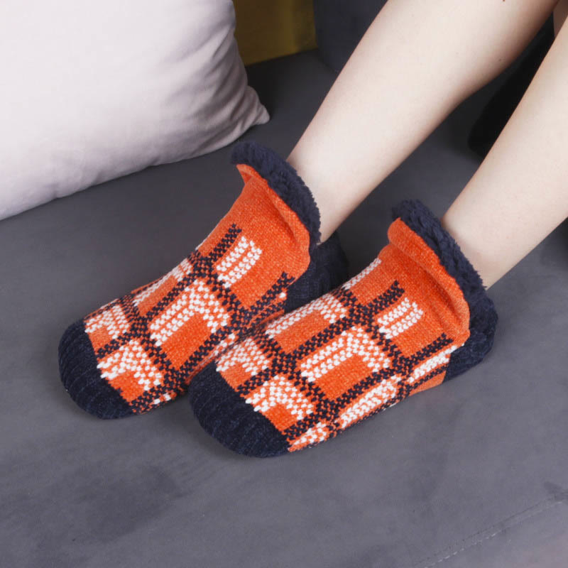 Chaussons-chaussettes à grille grande taille - Orange - EU40-42 (US7-8.5) - image 1