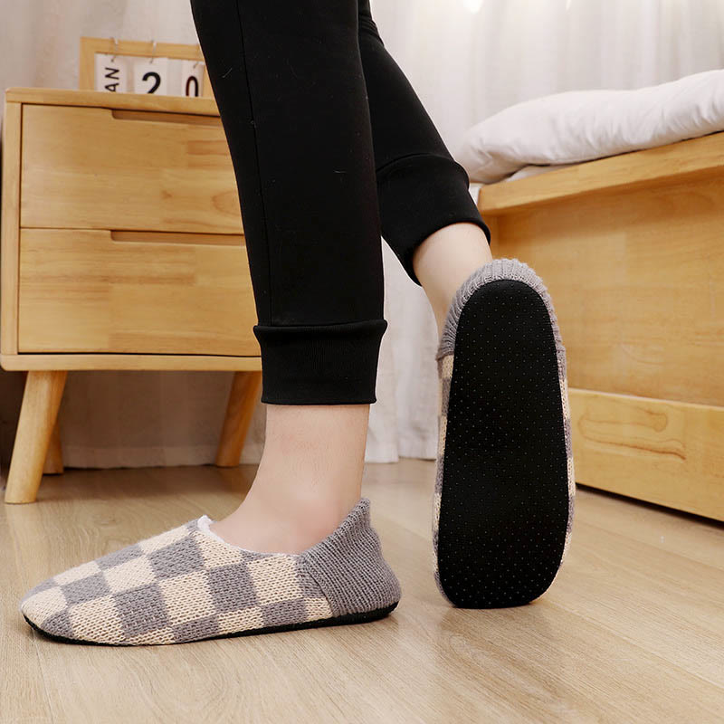 Chaussons-chaussettes à carreaux grande taille - image 4