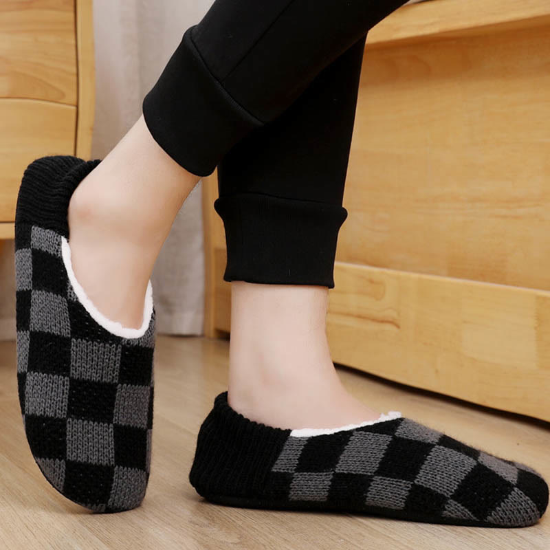 Chaussons-chaussettes à carreaux grande taille - image 2