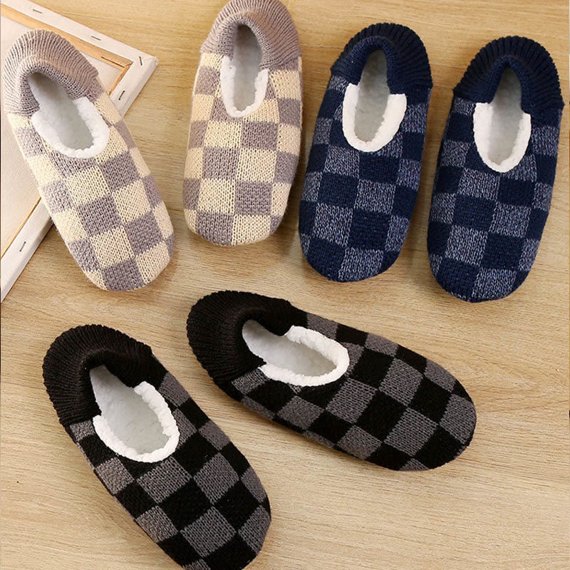 Chaussons-chaussettes à carreaux grande taille - image 9