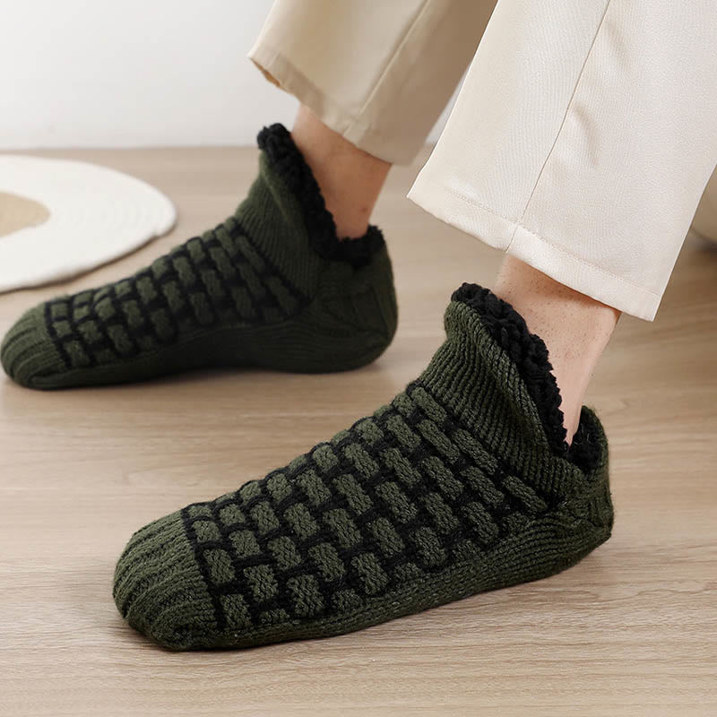 Chaussons-chaussettes rectangulaires grande taille - Vert armée - EU40-43 (US7-9) - image 3
