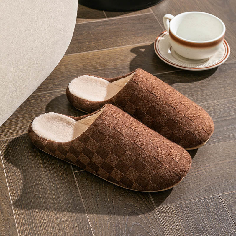 Chaussons à damier grande taille