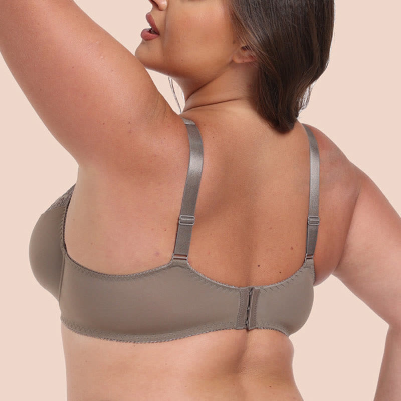 Soutiens-gorge grande taille à imprimé dentelle couvrants