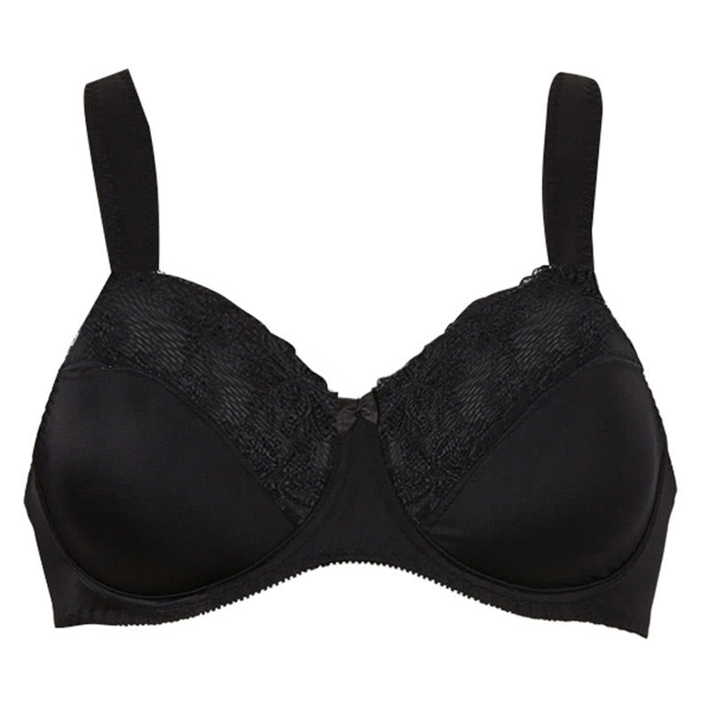 Soutiens-gorge à couvrance totale imprimés en dentelle - Noir - 5XL - image 4