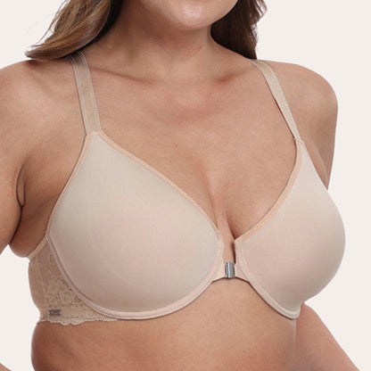 Soutiens-gorge grande taille à couverture complète avec boucle sur le devant
