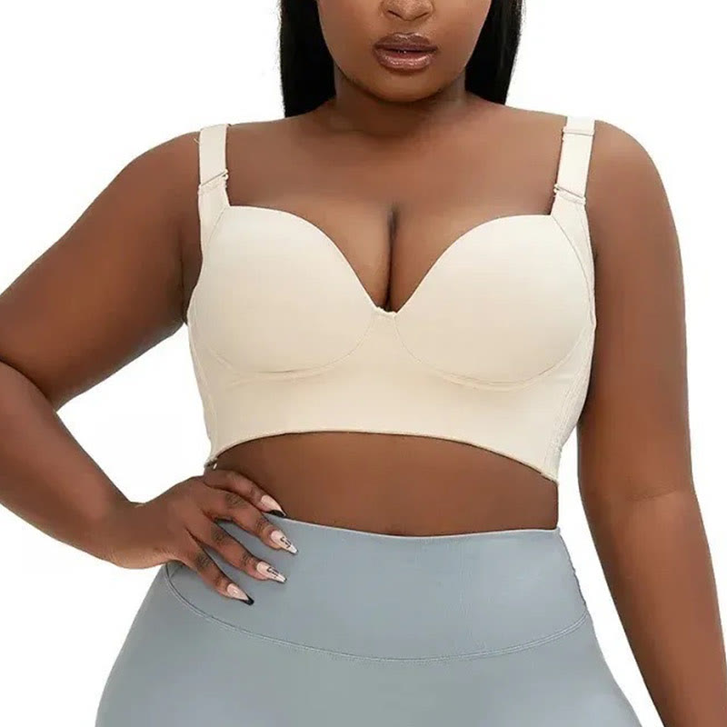 Soutiens-gorge grande taille à décolleté en V profond et à couverture complète