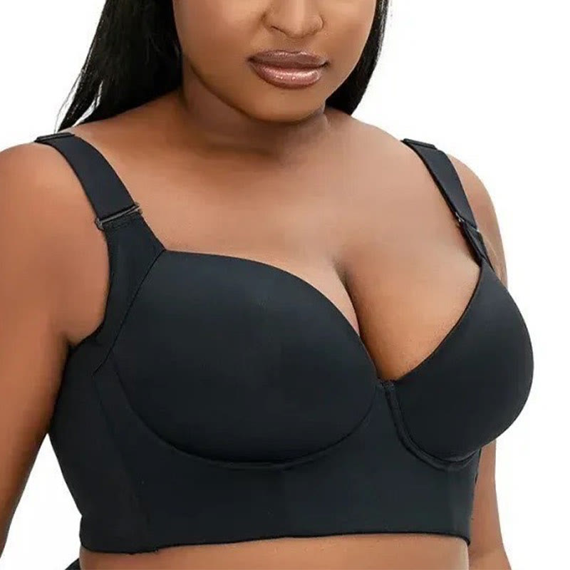 Soutiens-gorge à décolleté plongeant et couvrance totale - image 1
