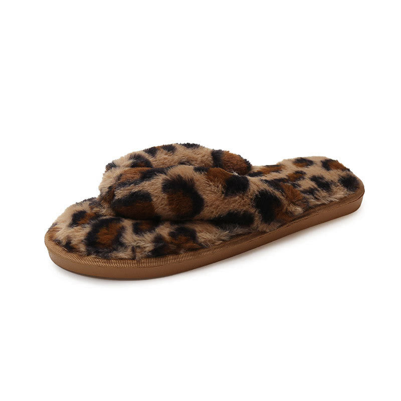 Chaussons imprimés léopard grande taille