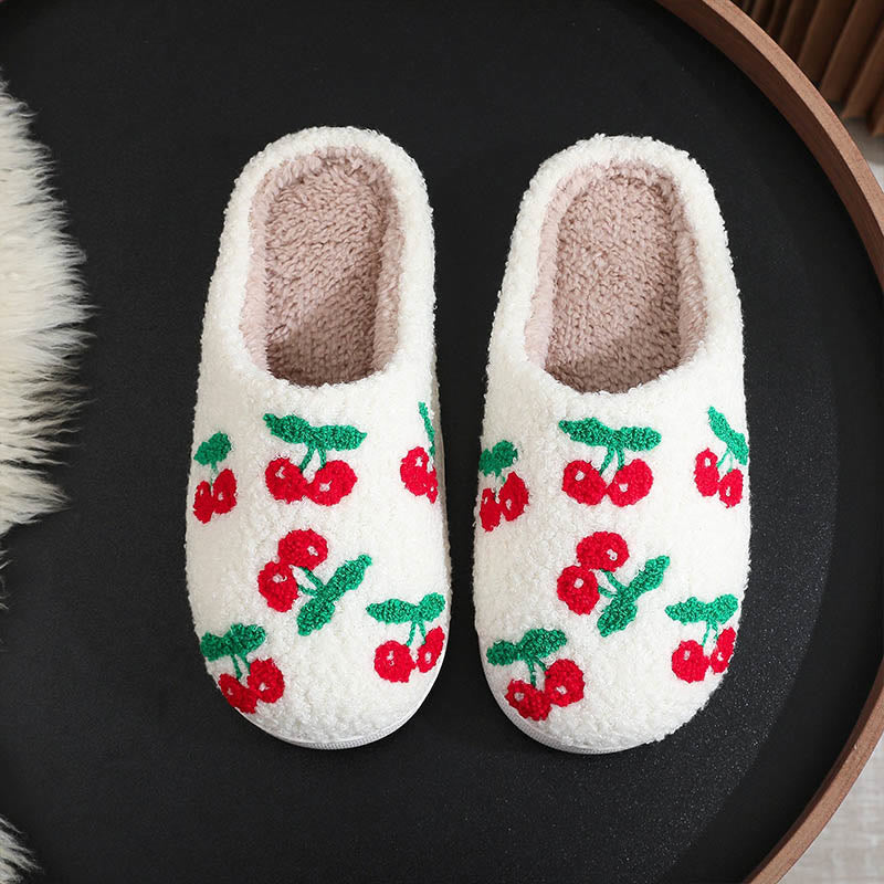 Chaussons à motifs de fruits grande taille - Petite cerise - EU 44-45 (US 10-11) - image 0