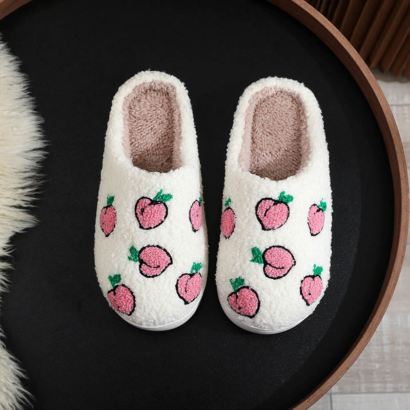Chaussons à motifs de fruits grande taille - Pêche - EU 44-45 (US 10-11) - image 4