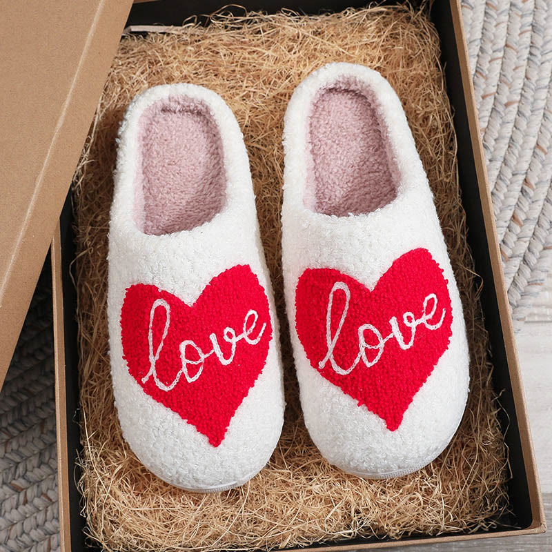 Chaussons Love grande taille - Coeur rouge - EU 44-45 (US 10-11) - image 2