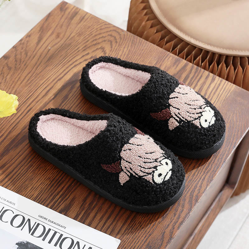 Chaussons à motifs animaux grande taille - Noir - EU 44-45 (US 10-11) - image 5