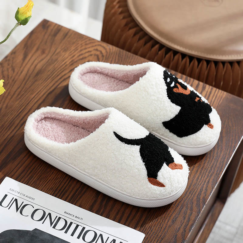 Chaussons à motifs animaux grande taille - Teckel - EU 44-45 (US 10-11) - image 0