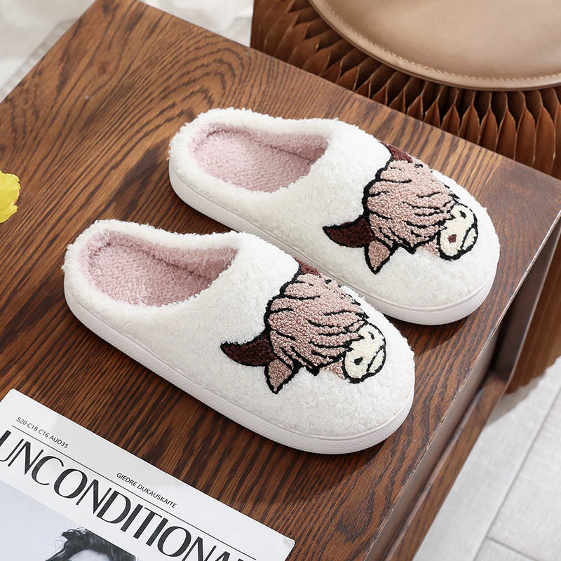 Chaussons à motifs animaux grande taille - Blanc - EU 44-45 (US 10-11) - image 7