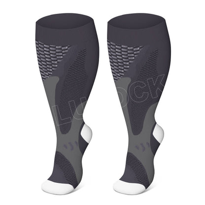 Chaussettes de compression sport vin grande taille 2XL-7XL (3 paires)