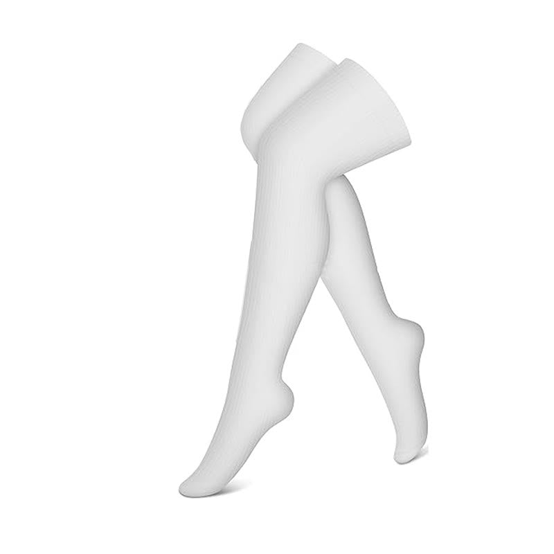 Chaussettes de compression hautes noires et blanches nude (3 paires) - Blanc - S/M - image 4