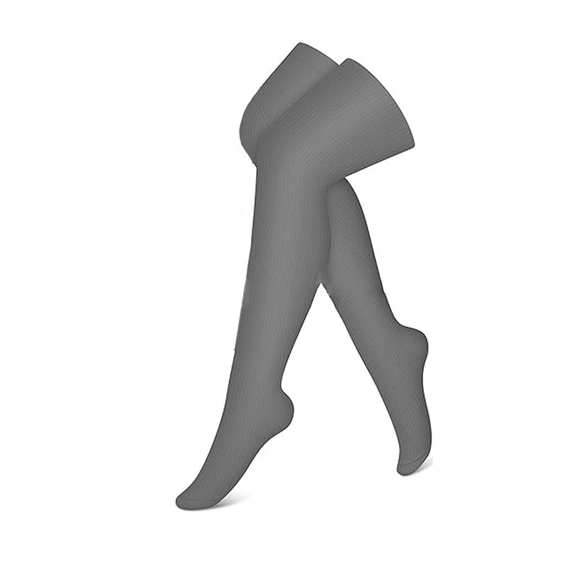 Chaussettes de compression hautes noires, blanches et grises (3 paires) - Gris - S/M - image 3