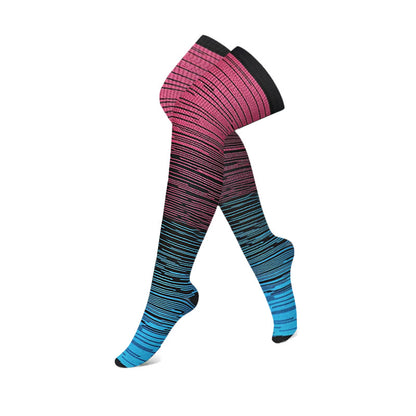Chaussettes de compression hautes dégradées (3 paires) - Rose - S/M - image 9