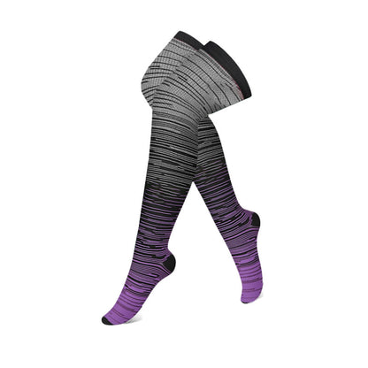 Chaussettes de compression hautes dégradées (3 paires) - Gris - S/M - image 8