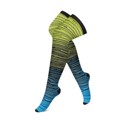 Chaussettes de compression hautes dégradées (3 paires) - Vert clair - S/M - image 5