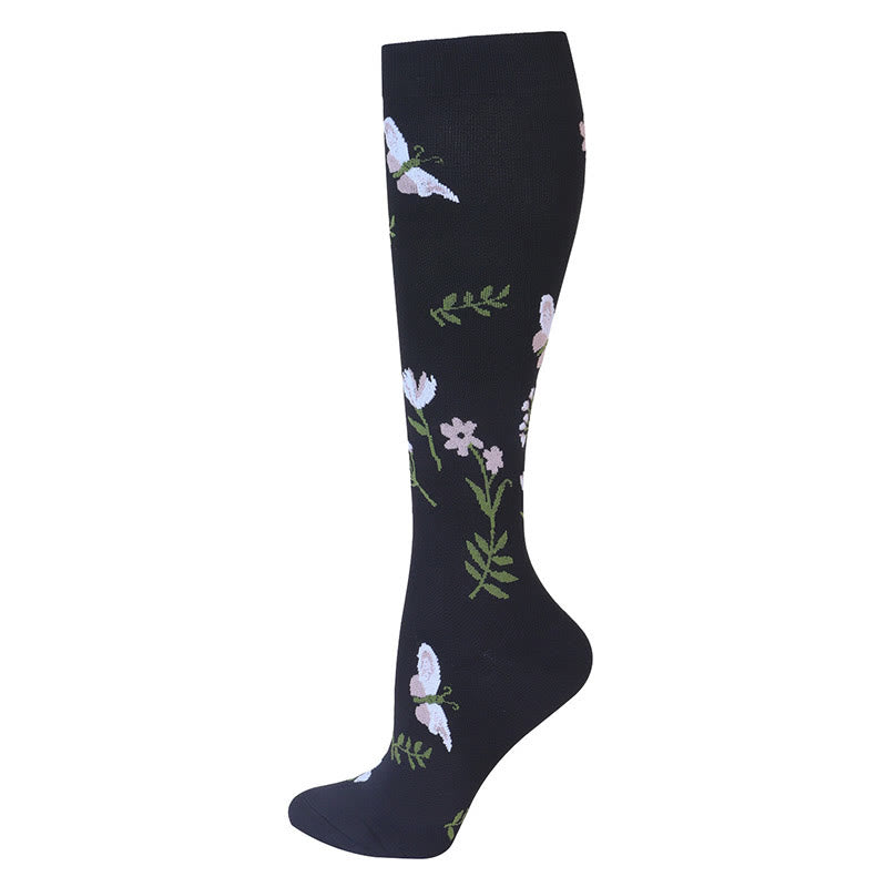 Chaussettes de compression papillon libellule (3 paires) - image 1
