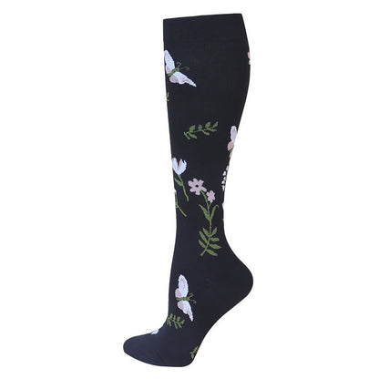 Chaussettes de compression papillon libellule (3 paires) - image 1