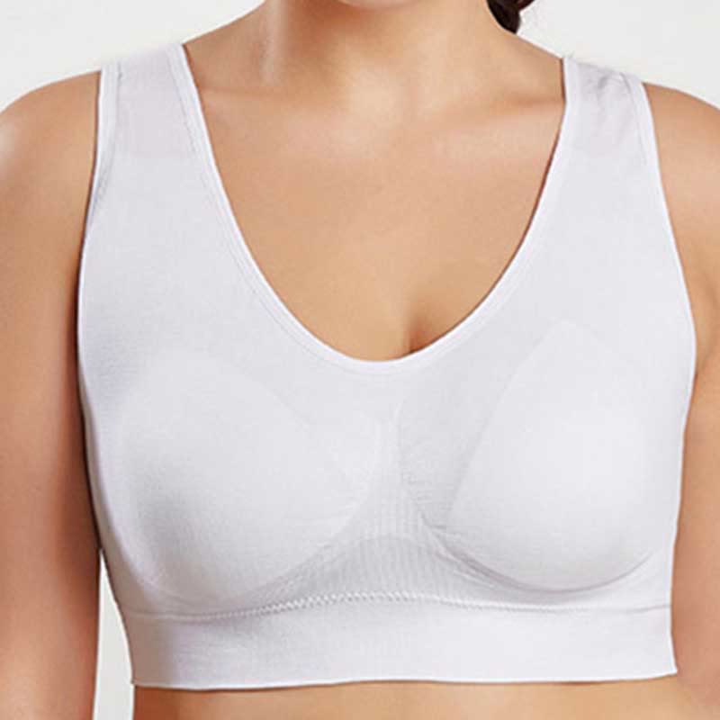 Soutiens-gorge de sport confortables sans coutures - Blanc - 4XL - image 4
