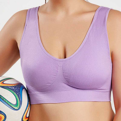 Soutiens-gorge de sport confortables sans coutures - Violet clair - 4XL - image 11