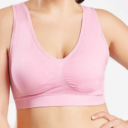 Soutiens-gorge de sport confortables sans coutures - Rose - 4XL - image 6