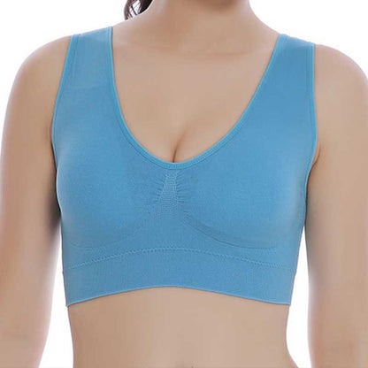 Soutiens-gorge de sport confortables sans coutures - Bleu clair - 4XL - image 14