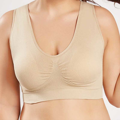 Soutiens-gorge de sport confortables sans coutures - Nu - 4XL - image 5