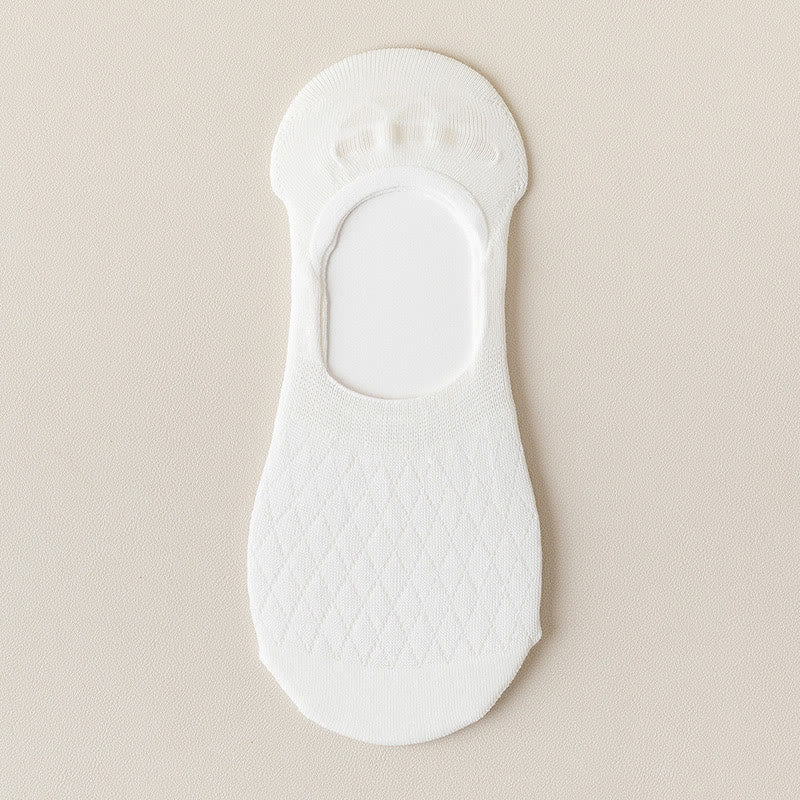 Chaussettes invisibles à élasticité quadrillée (8 paires) - Blanc - EU37-40 (US4-7) - image 11