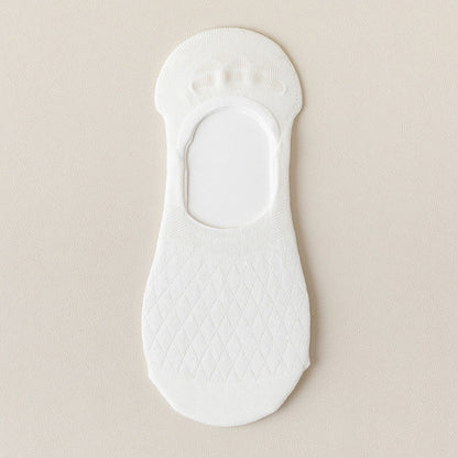 Chaussettes invisibles à élasticité quadrillée (8 paires) - Blanc - EU37-40 (US4-7) - image 11