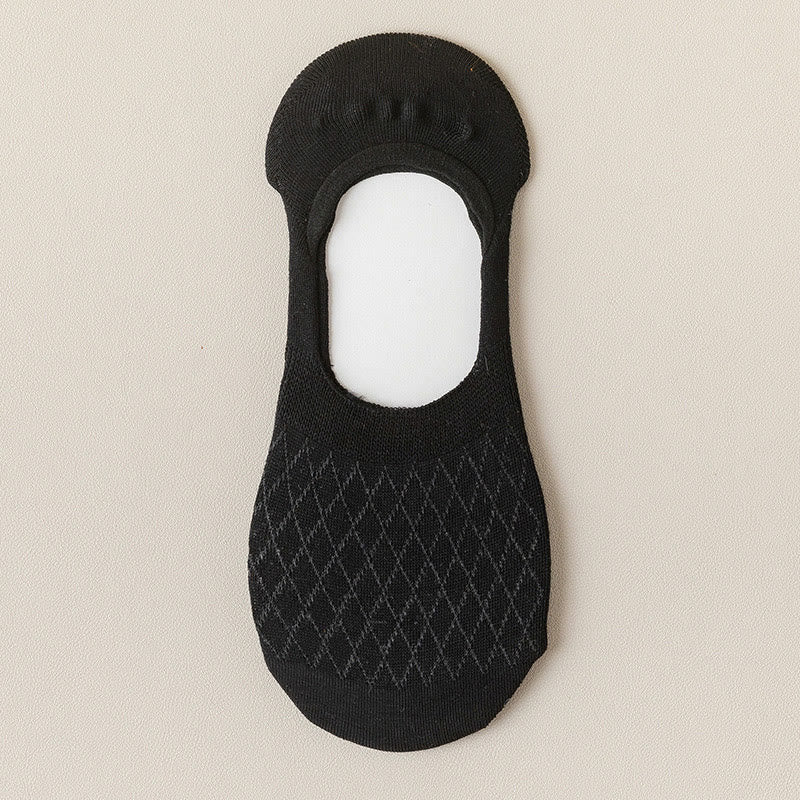 Chaussettes invisibles à élasticité quadrillée (8 paires) - Noir - EU37-40 (US4-7) - image 14