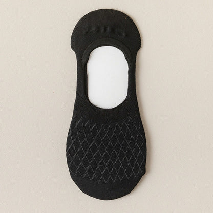 Chaussettes invisibles à élasticité quadrillée (8 paires) - Noir - EU37-40 (US4-7) - image 14