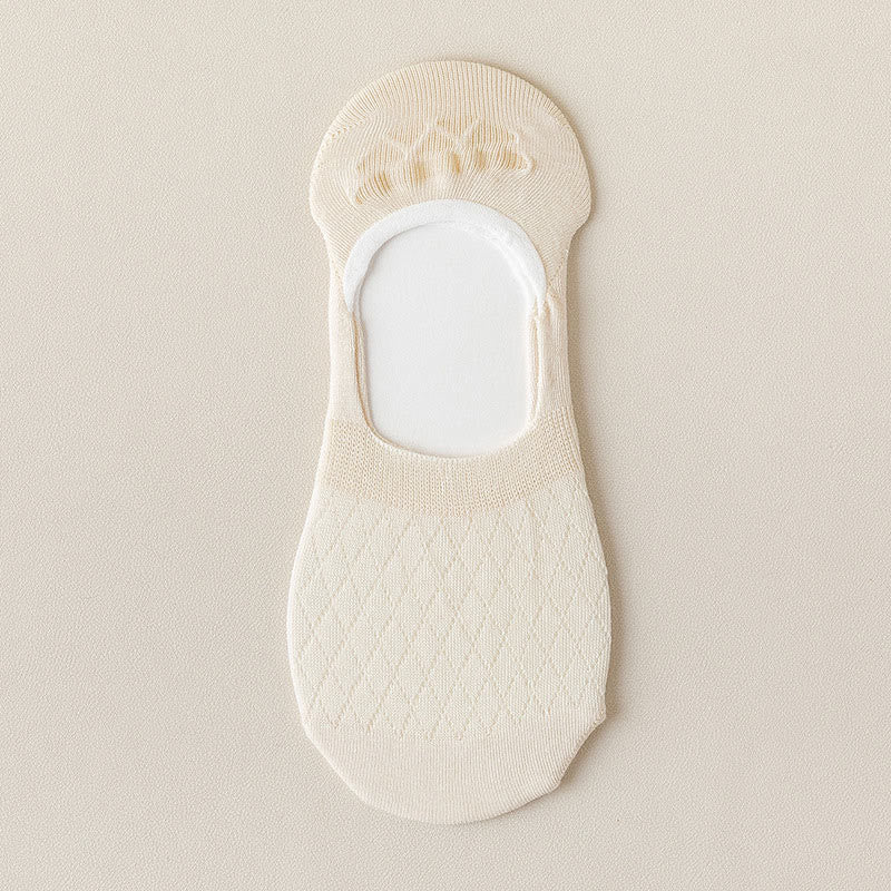 Chaussettes invisibles à élasticité quadrillée (8 paires) - Beige - EU37-40 (US4-7) - image 16