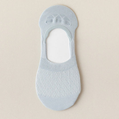 Chaussettes invisibles à élasticité quadrillée (8 paires) - Bleu clair - EU37-40 (US4-7) - image 15