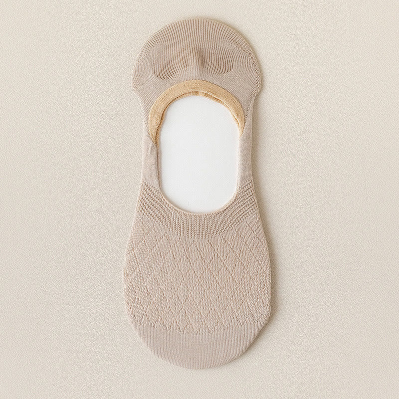 Chaussettes invisibles à élasticité quadrillée (8 paires) - Kaki - EU37-40 (US4-7) - image 18